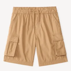 Katoenen cargoshorts in effen kleur jongens