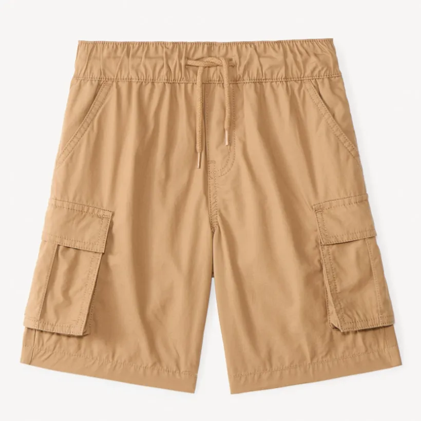 Katoenen cargoshorts in effen kleur jongens