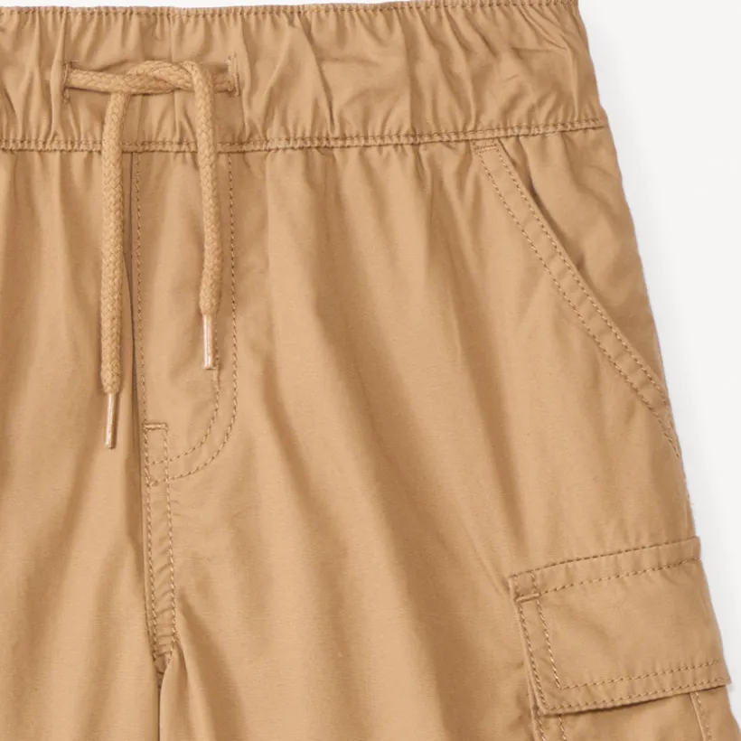 Katoenen cargoshorts in effen kleur jongens