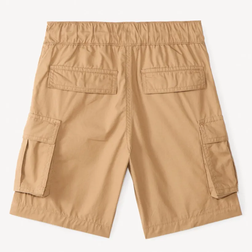 Katoenen cargoshorts in effen kleur jongens