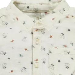Katoenen gaas fantasie chemise met zak voor baby jongen