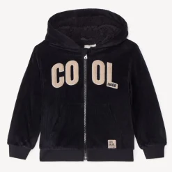 Katoenen gilet voor jongens met sherpa voering
