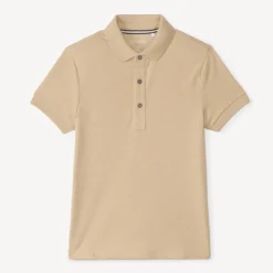 Katoenen korte mouwen polo in effen kleur jongens