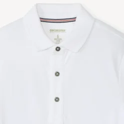 Katoenen korte mouwen polo in effen kleur jongens