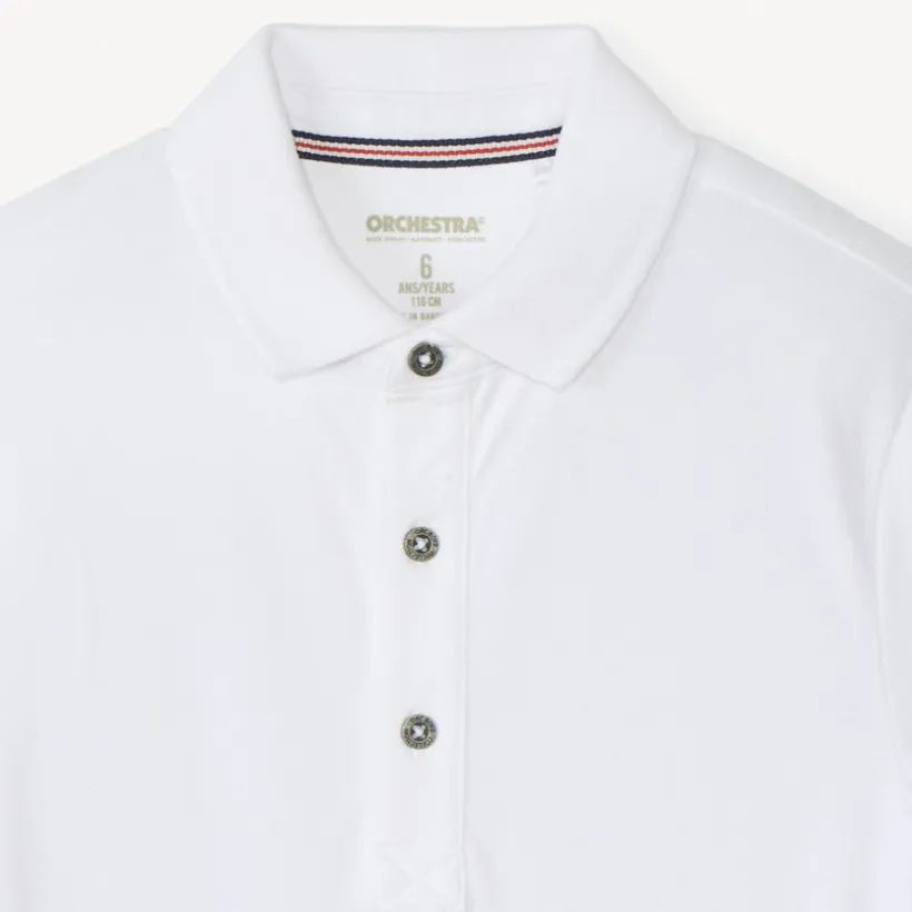 Katoenen korte mouwen polo in effen kleur jongens