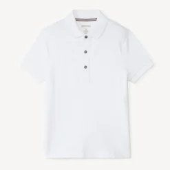 Katoenen korte mouwen polo in effen kleur jongens