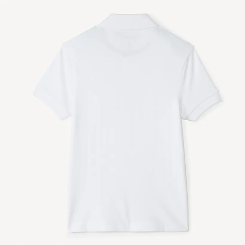 Katoenen korte mouwen polo in effen kleur jongens