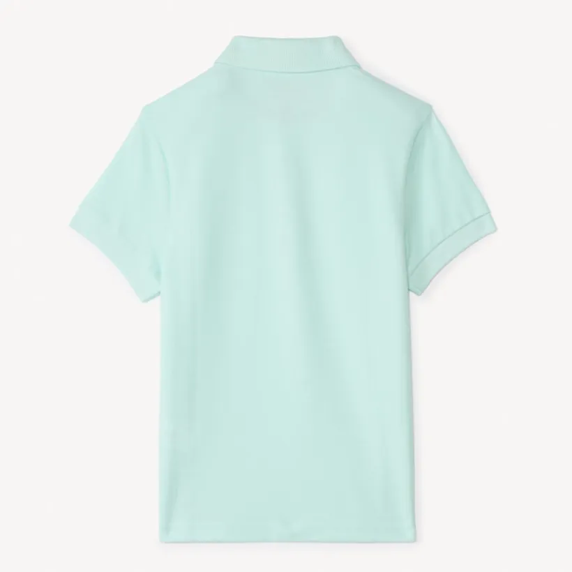 Katoenen polo met korte mouwen in effen kleur jongens