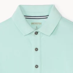 Katoenen polo met korte mouwen in effen kleur jongens