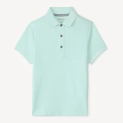 Katoenen polo met korte mouwen in effen kleur jongens
