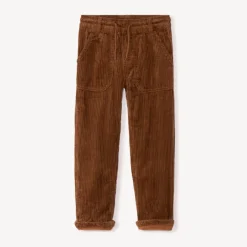 Katoenen ribbelbroek met voering jongens