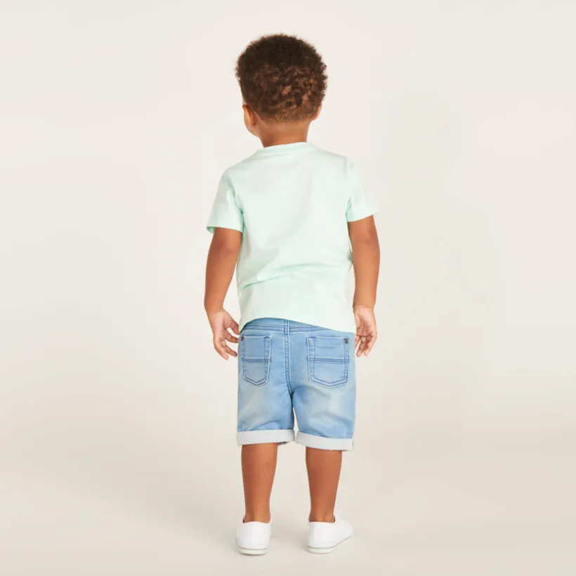 Katoenen T-shirt met korte mouwen voor babyjongens met fotoprint