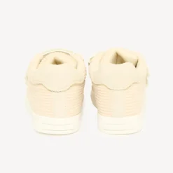 Katoenen velours effect sneakers met drie klittenbandsluitingen voor meisjes.
