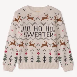 Kerst gebreide jacquard trui jongens
