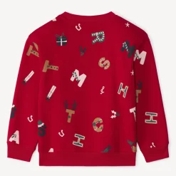 Kersttrui met opdruk letters jongens