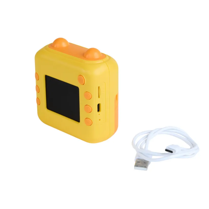 Kindercamera met directe print – Geel