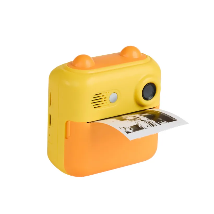 Kindercamera met directe print – Geel