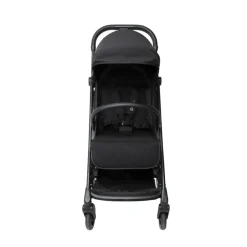Kinderwagen Aria Plus zwart, volledig verstelbaar met XXL kap en zwenkwielen