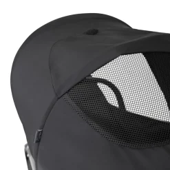Kinderwagen Aria Plus zwart, volledig verstelbaar met XXL kap en zwenkwielen