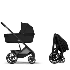 Kinderwagen Duo Balios S Lux 2026 + Draagmand opvouwbaar - Moon Black