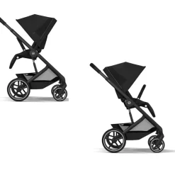 Kinderwagen Duo Balios S Lux 2026 + Draagmand opvouwbaar - Moon Black