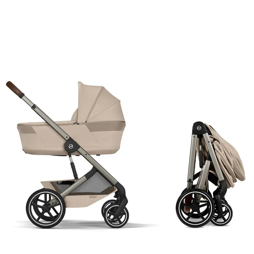 Kinderwagen Duo Balios S Lux 2026 + Draagmand opvouwbaar - Almond Beige