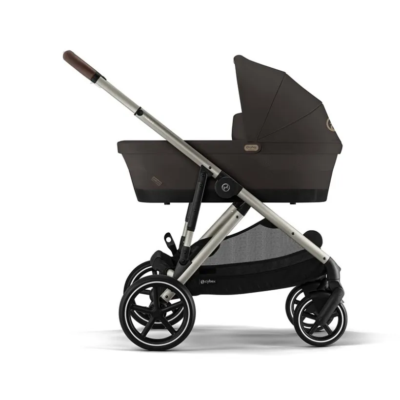 Kinderwagen Gazelle S single/dubbel Frame Taupe/Zitting Chocolate Brown