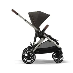 Kinderwagen Gazelle S single/dubbel Frame Taupe/Zitting Chocolate Brown
