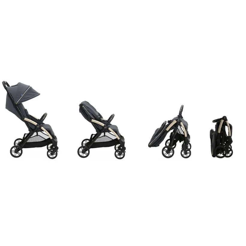 Kinderwagen Goody XPlus dark shadow met verstelbare rugleuning