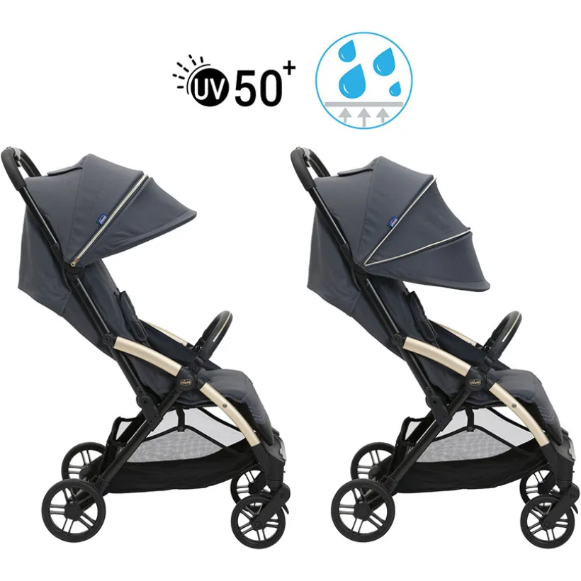 Kinderwagen Goody XPlus dark shadow met verstelbare rugleuning