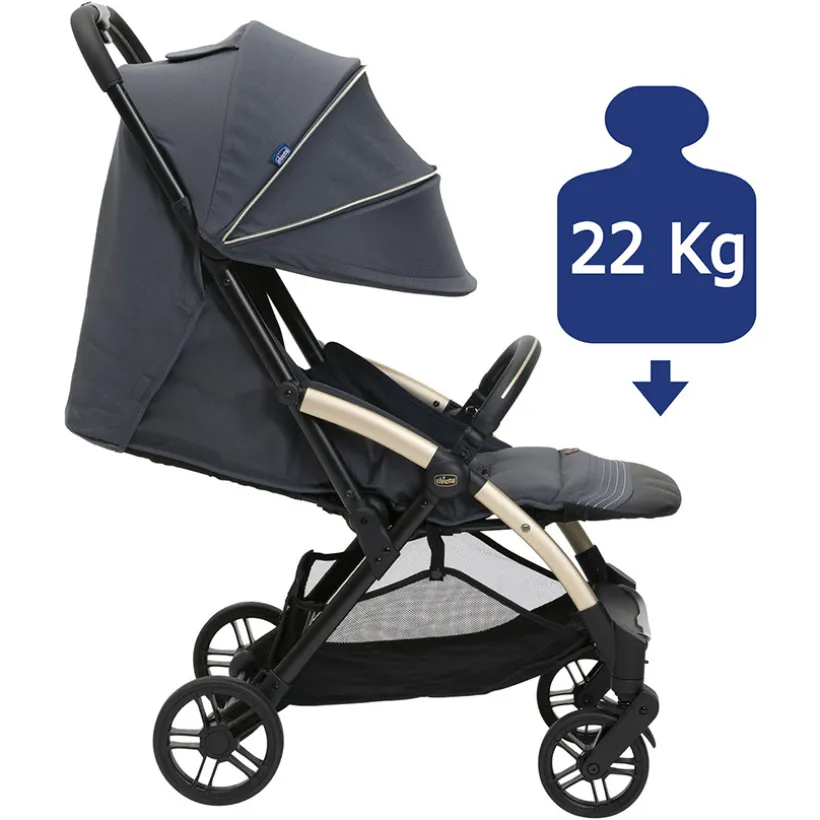 Kinderwagen Goody XPlus dark shadow met verstelbare rugleuning