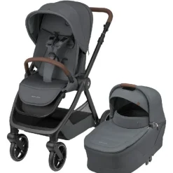 Kinderwagen Oxford Plus + draagmand Twillic Graphite