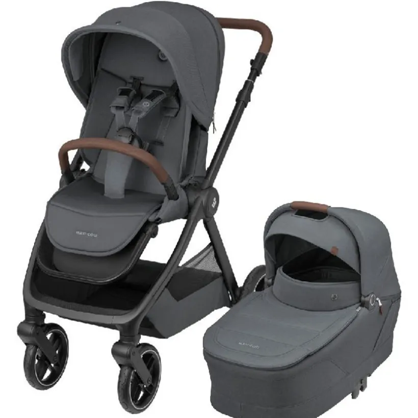 Kinderwagen Oxford Plus + draagmand Twillic Graphite