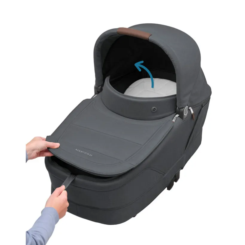 Kinderwagen Oxford Plus + draagmand Twillic Graphite