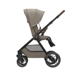 Kinderwagen Oxford Twillic Truffle bruin leder met donker frame