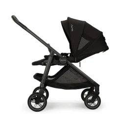 Kinderwagen Swiv caviar met 360° draaibare wielen en omkeerbare zitting