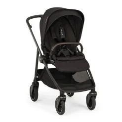 Kinderwagen Swiv caviar met 360° draaibare wielen en omkeerbare zitting
