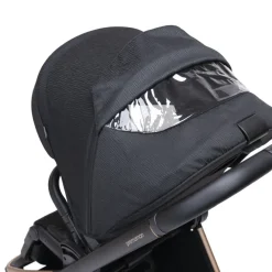 Kinderwagen trio Alba met draagmand zwart/champagne