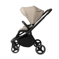 Kinderwagen trio Alba met draagmand beige/zwart