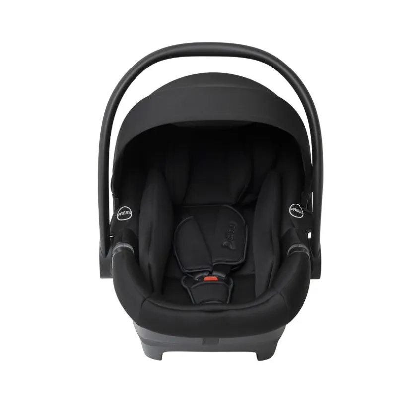 Kinderwagen trio Alba met draagmand beige/zwart