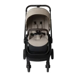 Kinderwagen trio Alba met draagmand beige/zwart
