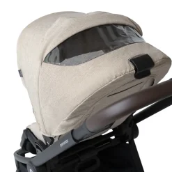 Kinderwagen trio Alba met draagmand beige/zwart