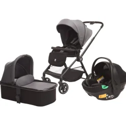 Kinderwagen trio Athéna met i-Prim autostoel in grijs