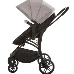 Kinderwagen trio combinatie met autostoel en mand grijs gemêleerd/zwart