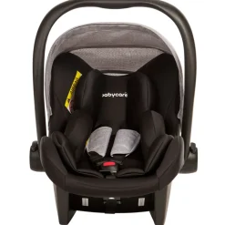 Kinderwagen trio combinatie met autostoel en mand grijs gemêleerd/zwart