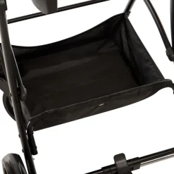 Kinderwagen trio combinatie met autostoel en mand grijs gemêleerd/zwart