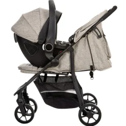 Kinderwagen trio Triade met autostoel en draagmand grijs