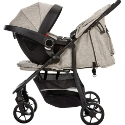 Kinderwagen trio Triade met autostoel en draagmand grijs