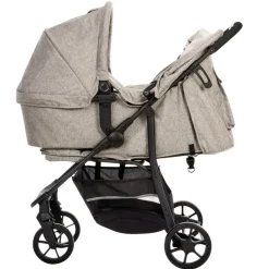 Kinderwagen trio Triade met autostoel en draagmand grijs