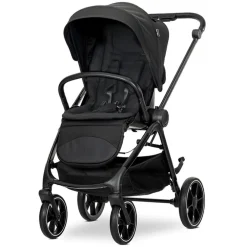 Kinderwagen Venice + Draagmand + Adapters Zwart